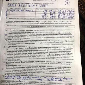 Kuveyt Türk Kredi Kartı İşlemlerinde Yanlış Borçlandırma Ve İtiraz Süreci Sorunu