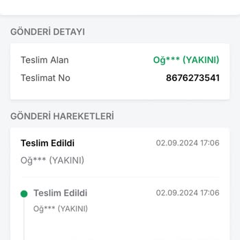 Trendyol Express Başka Birine Teslim Edilen Kargo