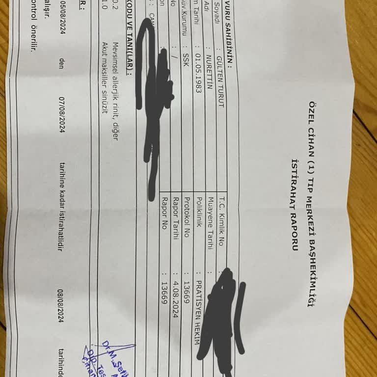 Cihan Tıp Merkezi Hastane Rapor Ve Ücret İşlemleriyle İlgili Yaşanan Sorunlar