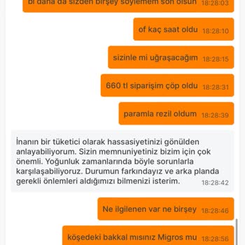 Migros Sanal Market Problemi
