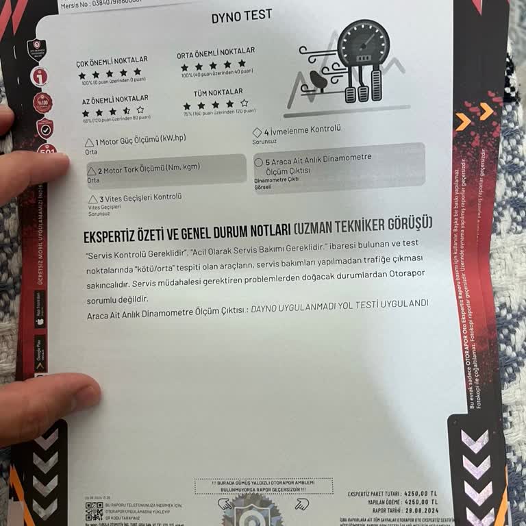 Oto Rapor Da Exper Yaptırmak Pişmanlıktır.