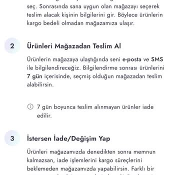Boyner Tıkla Gel İle Tadilat Yapılmıyor!