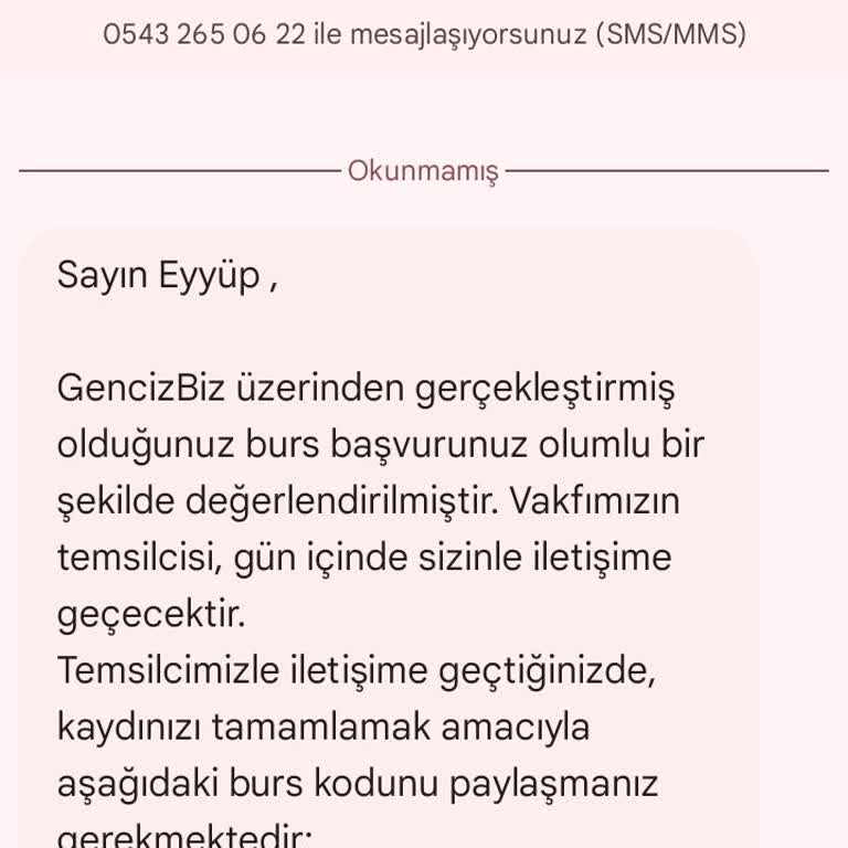 Genciz Biz Burs Başvuru Formu