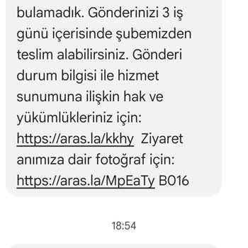 Aras Kargo Bu Kaçıncı Şikayetçiyim.