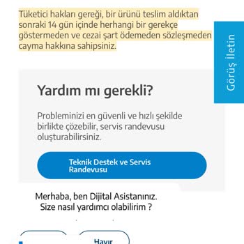 Beko Buzdolabının Koşulsuz İade Haklarımın Kabul Edilmemesi