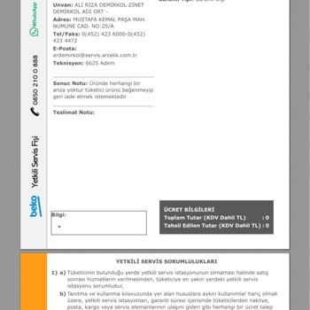 Beko Buzdolabının Koşulsuz İade Haklarımın Kabul Edilmemesi