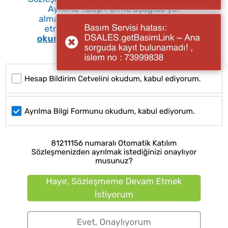 HDI Fiba Emeklilik Hesap Bildirim Cetveli Açılmıyor