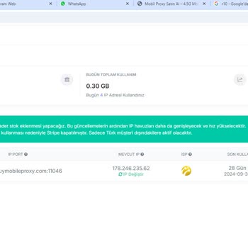Buymobileproxy.com Çalışmayan Proxy İadesini Yapmıyor
