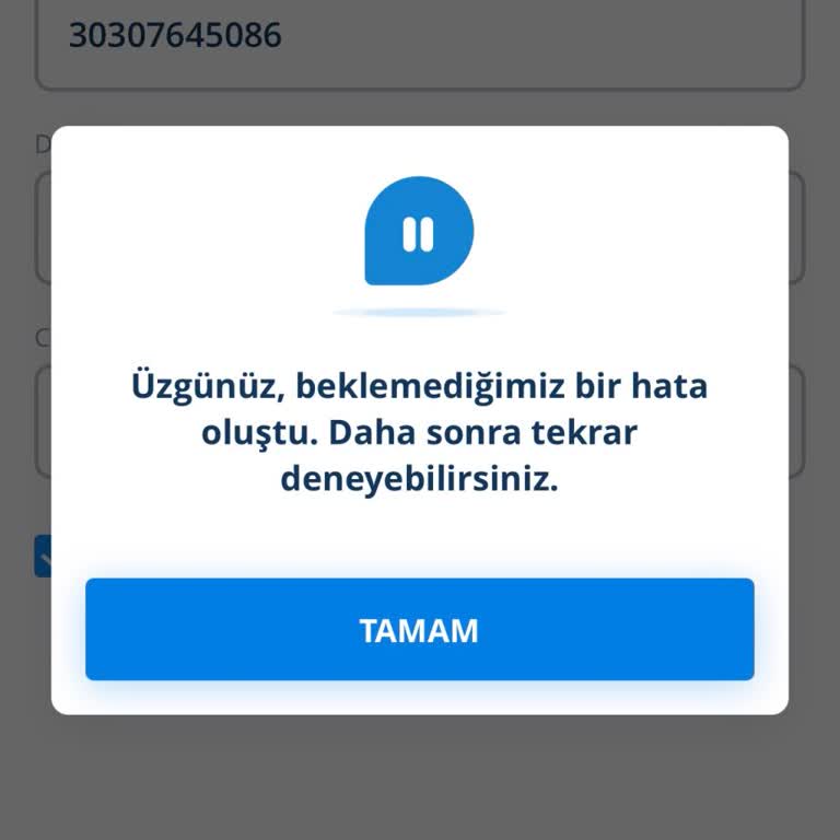 Denizbank Mobilden Müşteri Olamıyorum