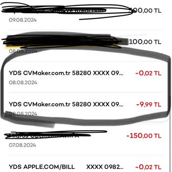 CV Maker Hesabımdan Benden Habersiz Para Çekmiş