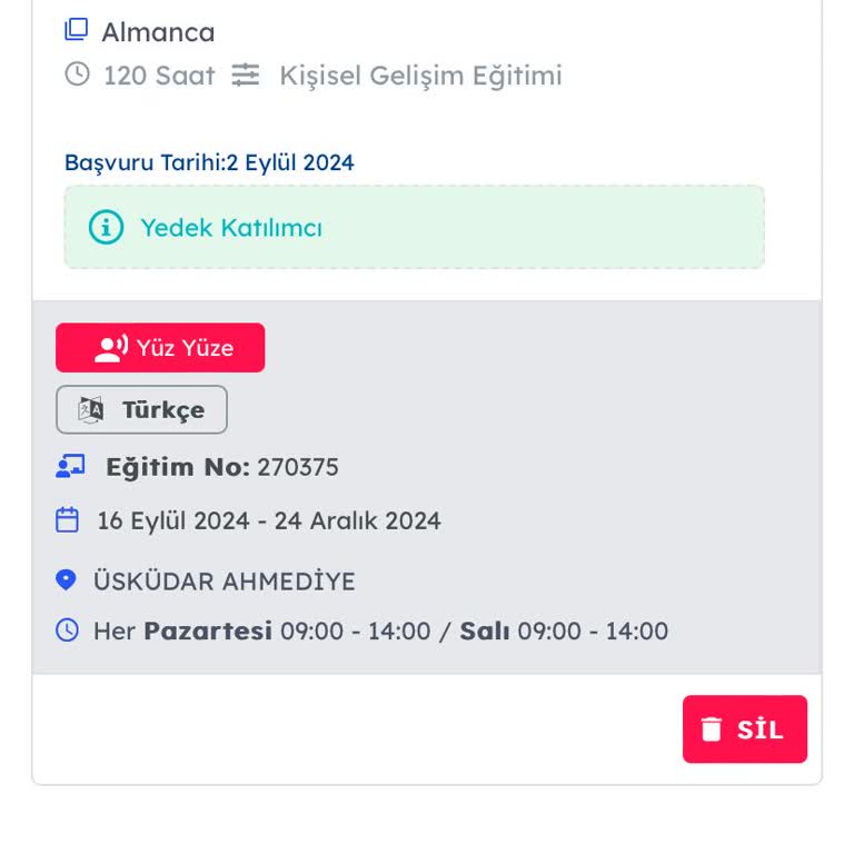 İSMEK Üsküdar Almanca Kursu Kayıt Sorunu