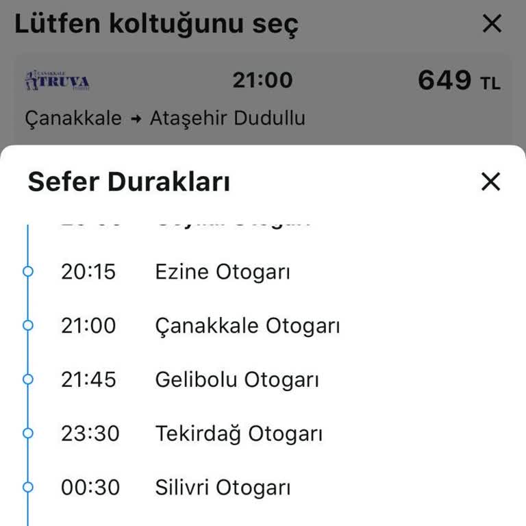 Çanakkale Truva Turizm Çanakkale'den İstanbul'a Yanıltıcı Otobüs Seferi