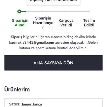 Tamer Tanca Gelmeyen Sipariş Ve Para İadesi Olmadı