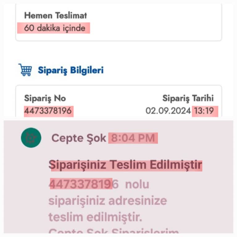 Şok Marketler 7 Saat Sonra Gelen Sipariş