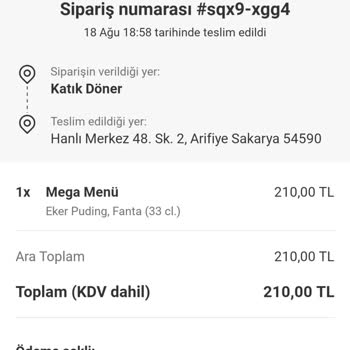Yemeksepeti İrade Dışı Sipariş