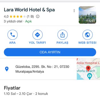 Lara World Hotel Rezervasyon Sorunu Ve Temizlik Eksikliği