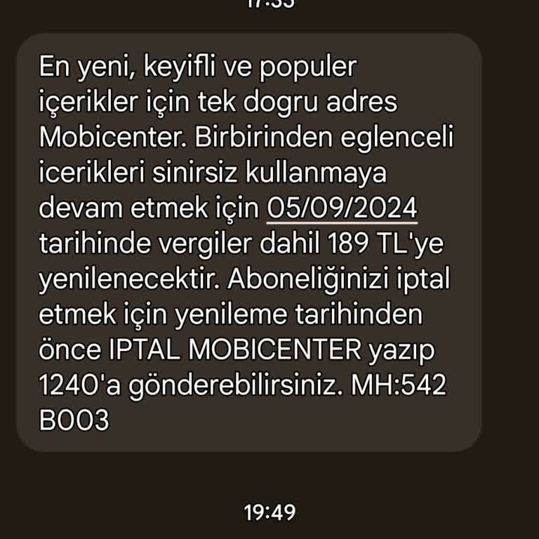 Mobicenter Benim İznim Olmadan Adıma Niye Abonelikler Oluyor