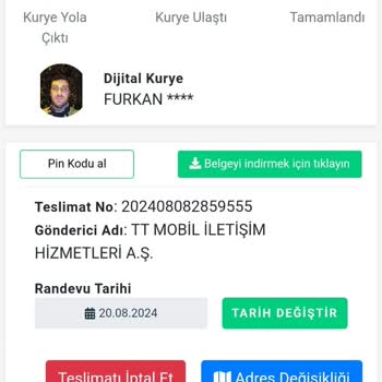 Dijital Kurye 1 Aydır Bana Hizmet Sağlamıyor.