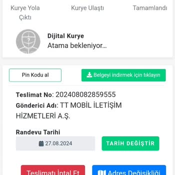 Dijital Kurye 1 Aydır Bana Hizmet Sağlamıyor.
