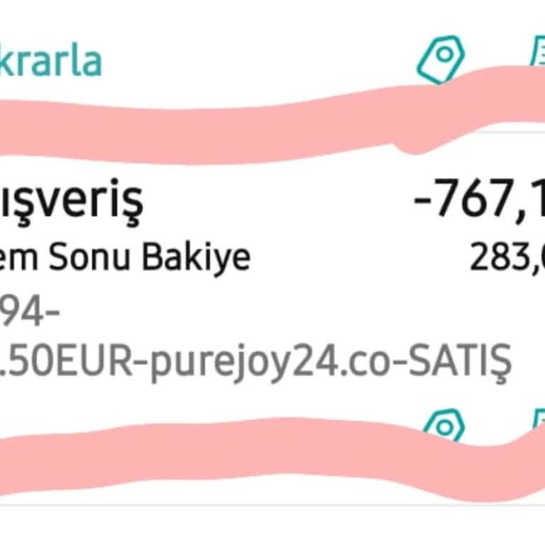 Joy Alışveriş Hesabımdan Para Çekildi.