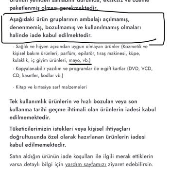 Boyner Online Alışverişte İade Sorunu