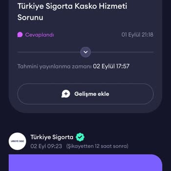 Türkiye Sigorta Kasko Ve Cevap Sorunu
