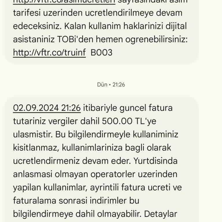 Vodafone Otomatik İnternet Yükleme Sorunu ve Ekstra Ücret Talebi