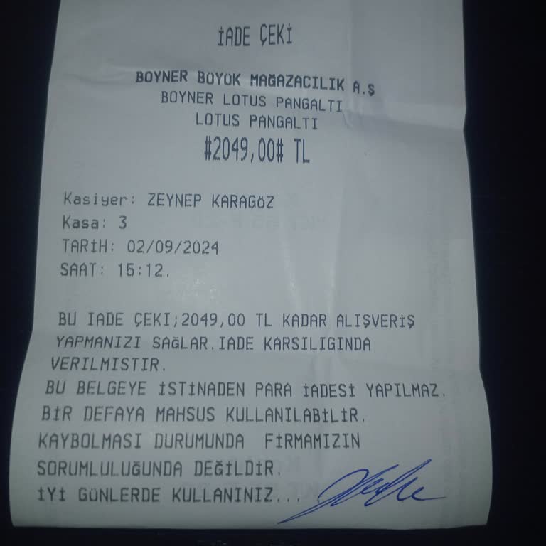 Boyner De Hatalı Üründe İade Kabul Edilmiyor