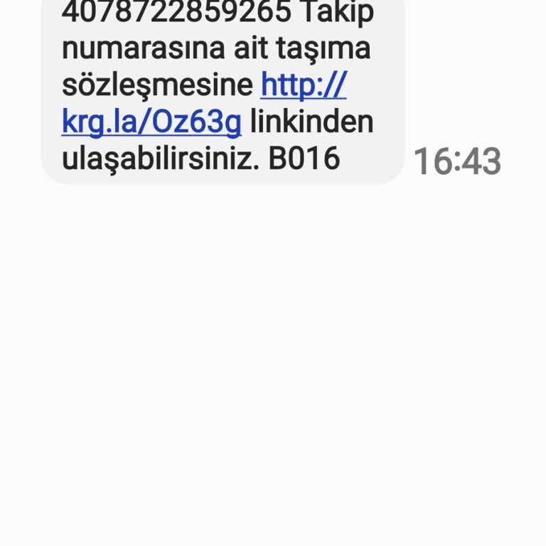 Aras Kargo Mesaj Taşıma Sözleşmesi