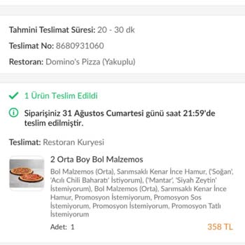 Domino's Yakuplu Şubesi: Sürekli Hatalı Sipariş Ve İade Sorunu