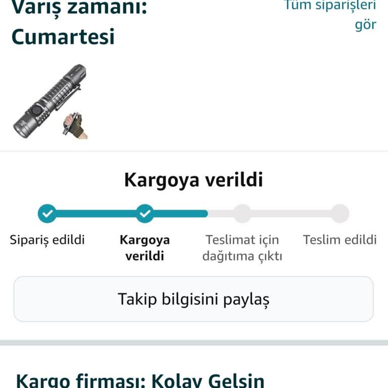 Amazon Siparişimde Kargo Takibi Sorunu