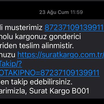 Sürat Kargo Surat Kargom Halen Gelmedi