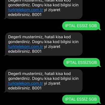Türk Telekom Eşsiz 5 GB İptal Sorunu
