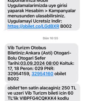 Obilet O-Biletten Alınan Koltuğun Değiştirilmesi