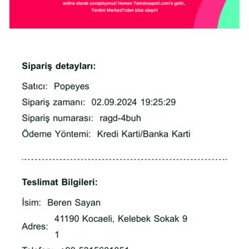 Yemeksepeti Hesabımın Başkası Tarafından Kullanılması