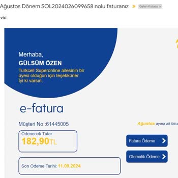 Turkcell Superonline Başkasına Ait Fatura Gönderiliyor