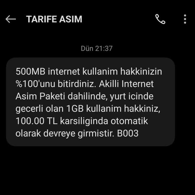 Vodafone'dan İstenmeyen İnternet Paketi ve Müşteri Hizmetleri Sorunu