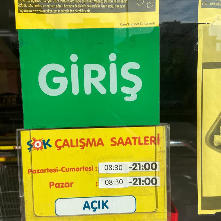 Şok Market Açılış Saati