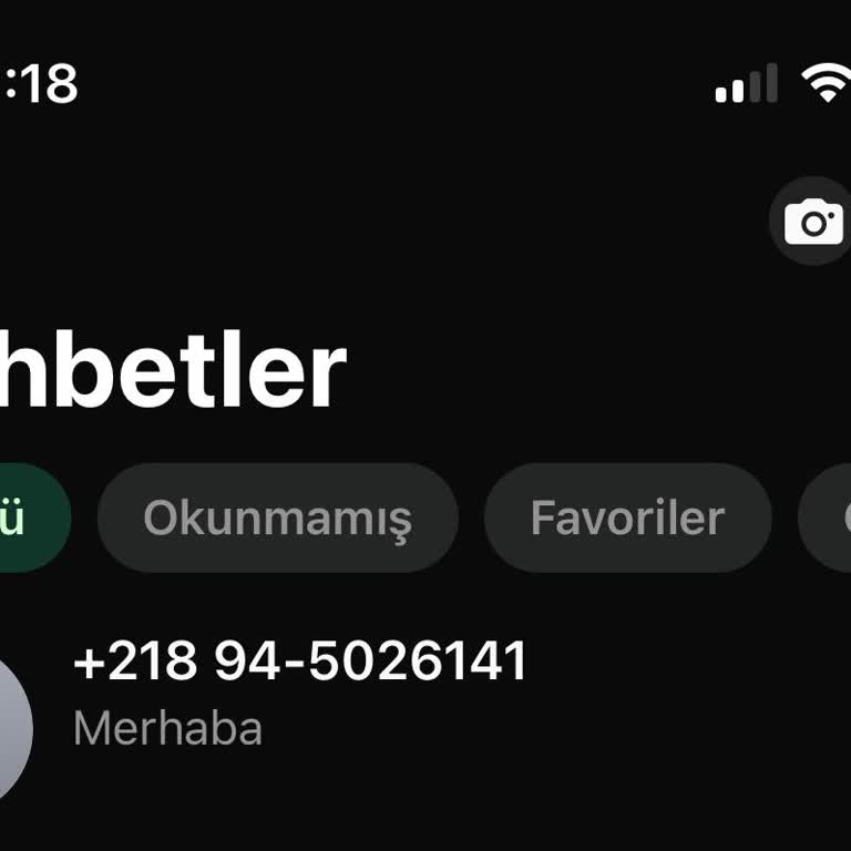 WhatsApp +218 Numarasından Gelen Mesaj
