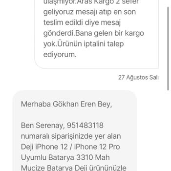 Hepsiburada Siparişim Teslim Edilmedi Ve İade Süreci Başarısız Oldu