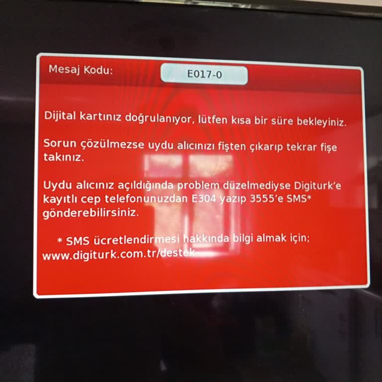 Digiturk Dijital Kartınız Doğrulanıyor Hatası