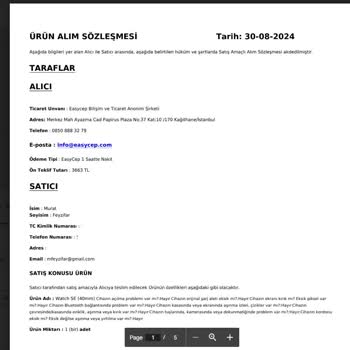 EasyCep 1 Saatte Nakit Ödeme İşlemi Gerçekleşmiyor