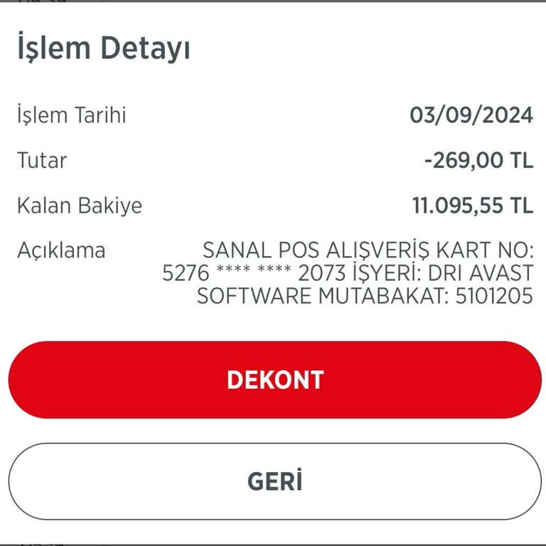 Avast İzinsiz Kredi Kartı Kullanımı
