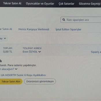 Amazon Ürünü Ücretinin İade Problemi