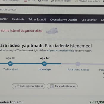 Amazon Ürünü Ücretinin İade Problemi