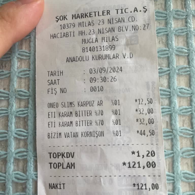 Muğla Milas Şok Market Etiket Fiyatlarından Daha Fazla Para İstiyor.