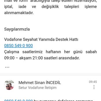 Vodafone Seyahat Yanımda Ücret İadesi Yapılmıyor...