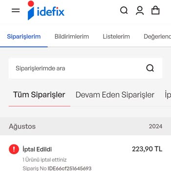 idefix Stokta Olmayan Ürünlerin Satışı Ve Kargo Süresi Problemi