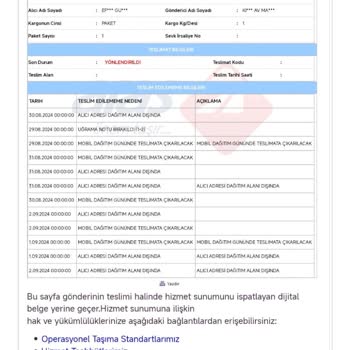 Aras Kargo Kargom Geri Geliyor