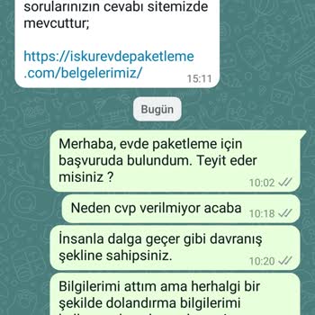 KOSGEB Ve İŞKUR Kurumsal Paketleme Adı Altında Yapılan Şikayetim